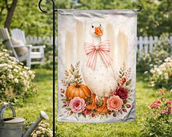 Hello Fall Autumn Garden Flag, Autumn Farmhouse Yard Decor, Cute Pumpkin Porch Flag, Rustic Outdoor Fall Flag C2HO16-GF-5