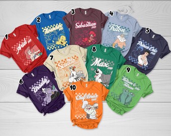 Disney The Little Mermaid Group Matching Shirt,Flounder Sebastian Ursula King Triton Shirt, Disneyland Family Matching Shirt NHOO09 NHOO09