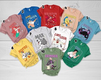 The Little Mermaid With Friends Shirt, Disney Little Mermaid Shirt, Ariel  Prince Eric Shirt, Flounder Shirt, Sebastian Shirt NHSP01
