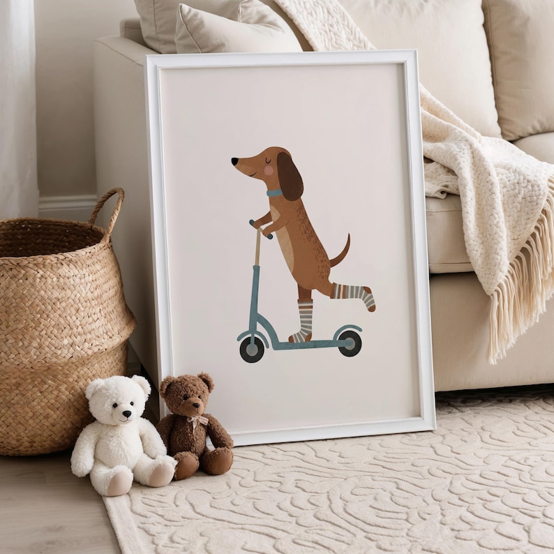 Paquete de 120 láminas imprimibles para pared infantil, láminas vintage para guardería, decoración para habitación de niño, pósteres de animales, decoración para sala de juegos, pared de galería, descarga digital. imagen 19