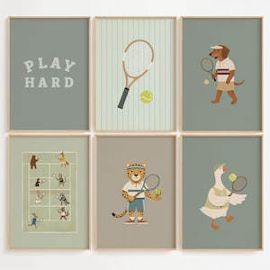 Paquete de 120 láminas imprimibles para pared infantil, láminas vintage para guardería, decoración para habitación de niño, pósteres de animales, decoración para sala de juegos, pared de galería, descarga digital. imagen 6