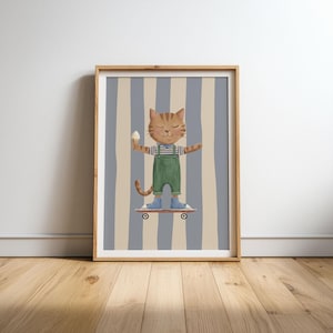 Paquete de 120 láminas imprimibles para pared infantil, láminas vintage para guardería, decoración para habitación de niño, pósteres de animales, decoración para sala de juegos, pared de galería, descarga digital. imagen 18