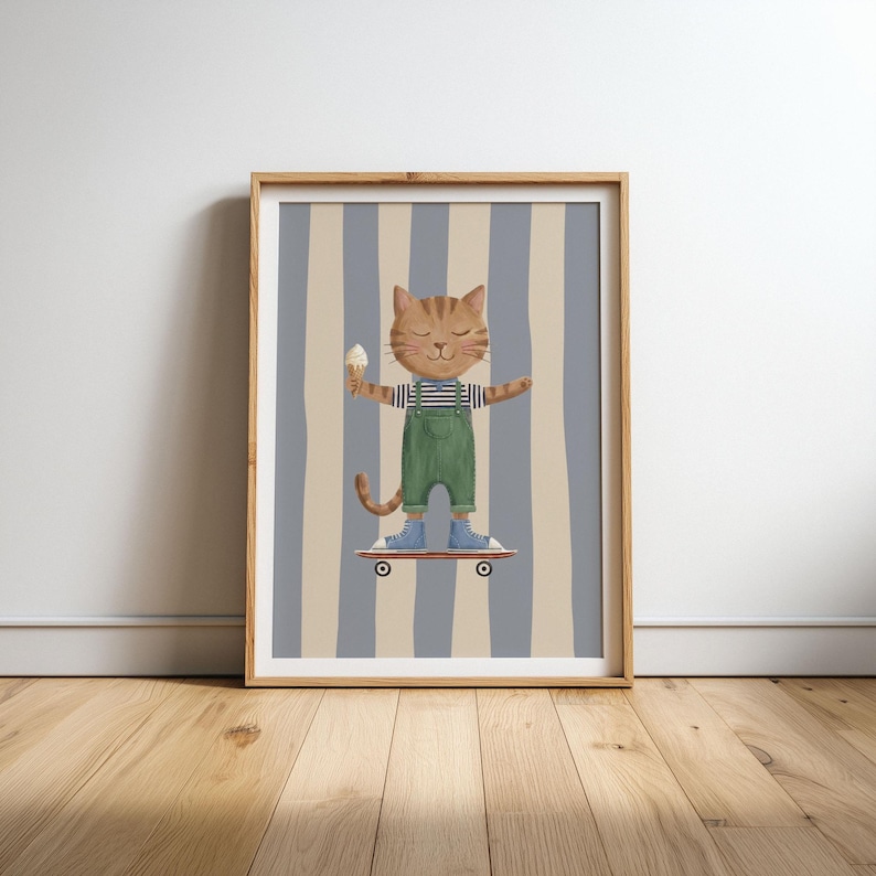 Paquete de 120 láminas imprimibles para pared infantil, láminas vintage para guardería, decoración para habitación de niño, pósteres de animales, decoración para sala de juegos, pared de galería, descarga digital. imagen 18