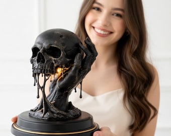 STL File Gothic Skull Hand – Dripping Horror 3D Printable Model (Digital Download)