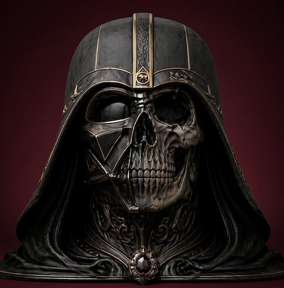 Skull Helmet STL File | Gothic Skull 3D Model | Dark Fantasy Helmet STL | 3D Print Skull Mask | Cosplay STL Download File