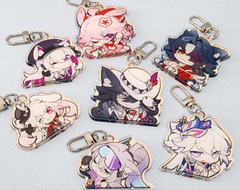 Limited Edition Laser Honkai Star Rail New character, new skin Acrylic Keychain,Backpack accessory.