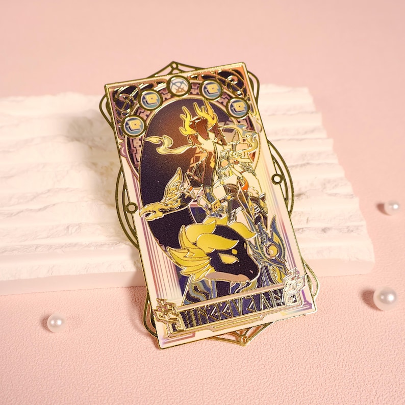 Honkai Star Rail Metal Bookmark, Retro Game Art DanHeng