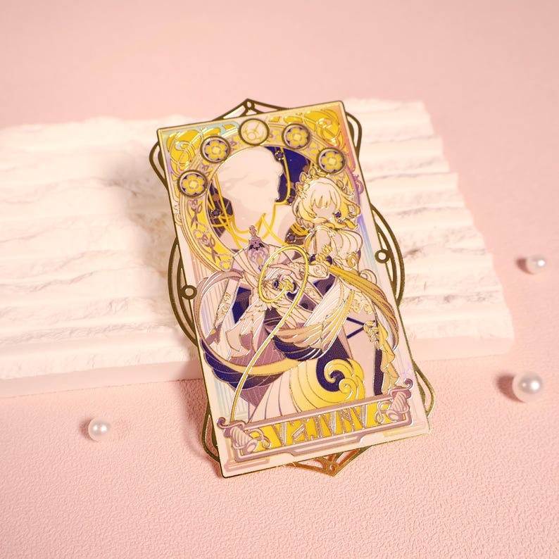 Honkai Star Rail Metal Bookmark, Retro Game Art Aglaea