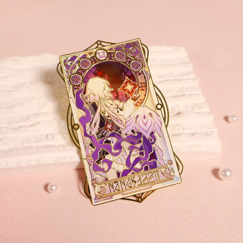 Honkai Star Rail Metal Bookmark, Retro Game Art Evernight