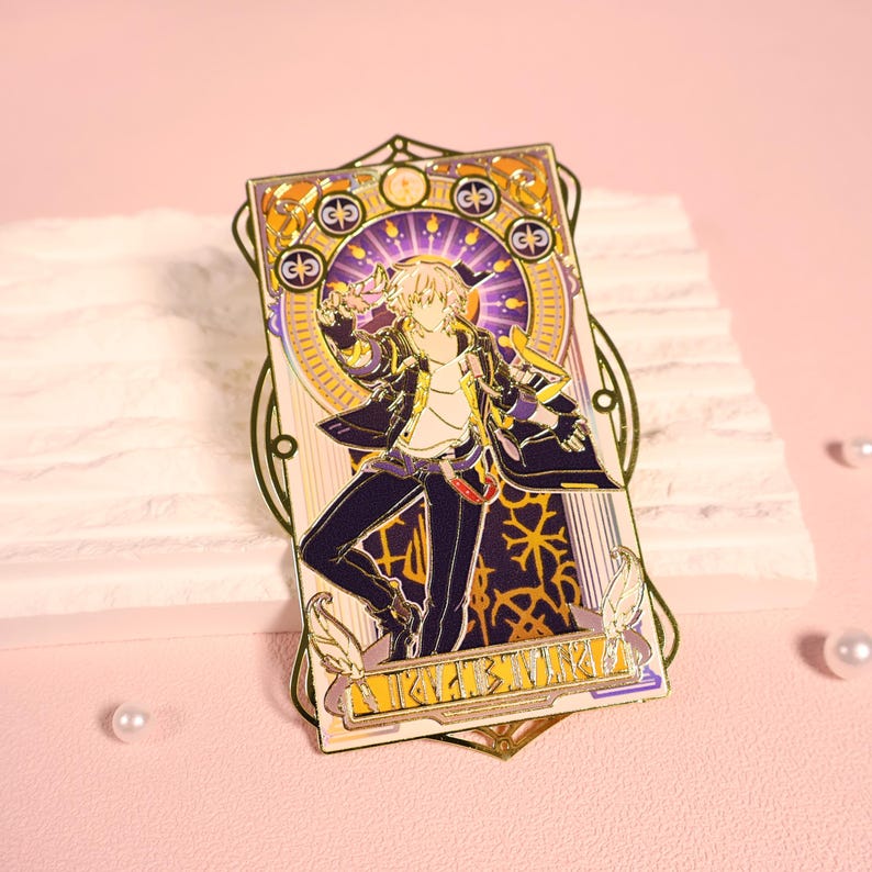 Honkai Star Rail Metal Bookmark, Retro Game Art Caelus
