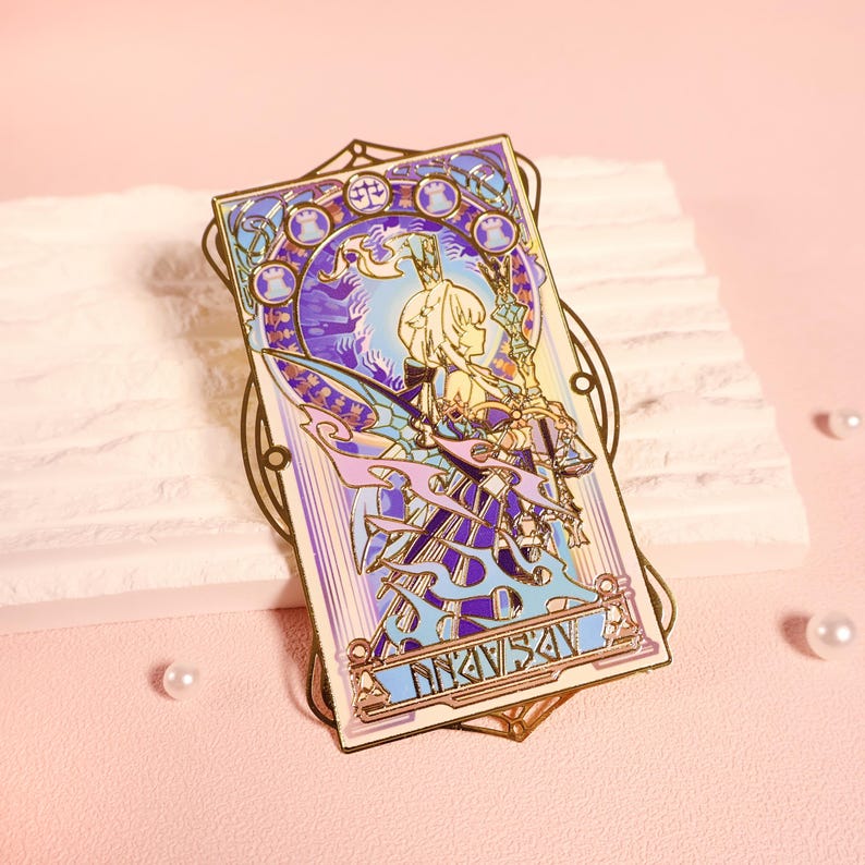 Honkai Star Rail Metal Bookmark, Retro Game Art Cerydra