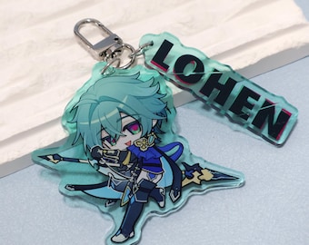 Collector's Edition Genshin Impact LOHEN Character Acrylic Keychain | Double Pendant Design, Backpack accessory.