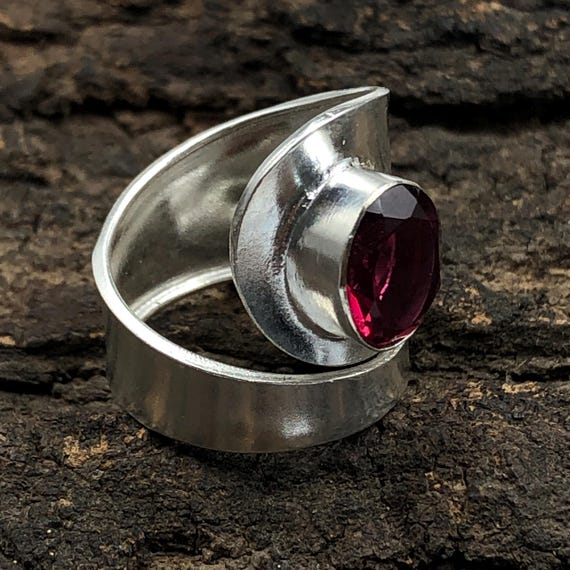 Handmade Pink Rubellite Ring: 925 Sterling Silver Pink Gemstone Jewelry