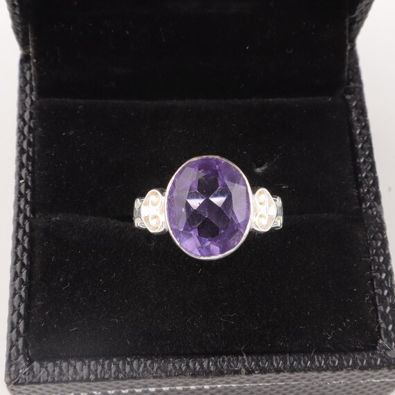 Handmade Iolite Ring: 925 Sterling Silver Purple Gemstone Jewelry