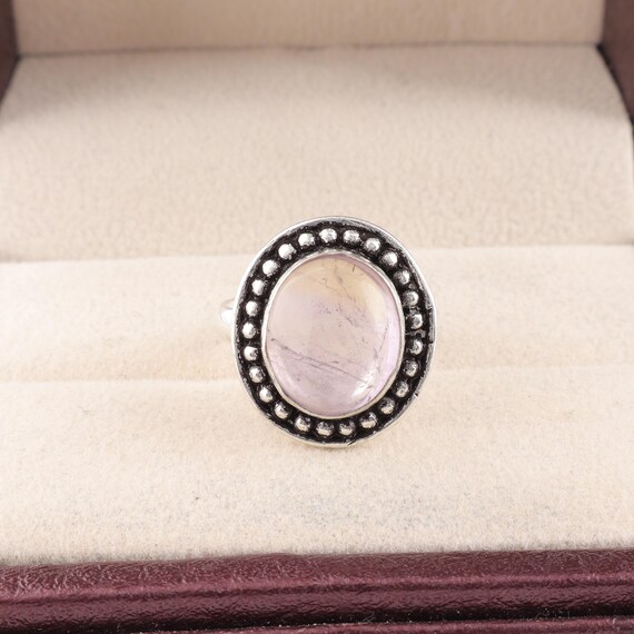 Handmade Ametrine Ring: 925 Sterling Silver Purple Gemstone Jewelry