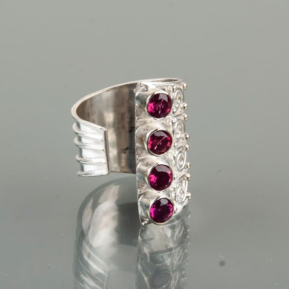 Handmade Pink Rubellite Ring: 925 Sterling Silver Pink Gemstone Jewelry