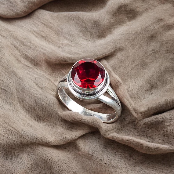 Handmade Pink Rubellite Ring: 925 Sterling Silver Pink Gemstone Jewelry