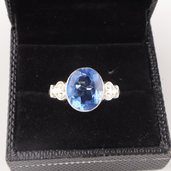 Handmade Tanzanite Ring: 925 Sterling Silver Blue Gemstone Jewelry