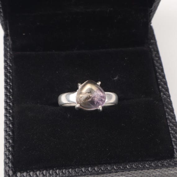 Handmade Ametrine Ring: 925 Sterling Silver Purple Gemstone Jewelry