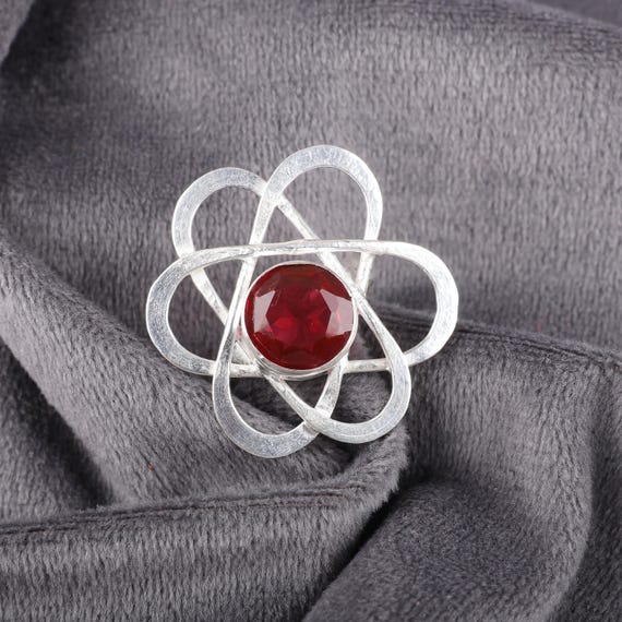 Handmade Pink Rubellite Ring: 925 Sterling Silver Pink Gemstone Jewelry