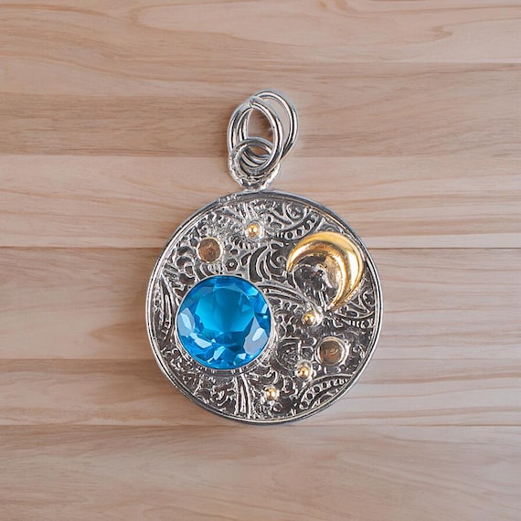 Handmade Apatite Pendant: 925 Sterling Silver Gemstone Jewelry