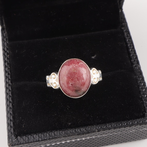 Handmade Rhodonite Ring: 925 Sterling Silver Multi Gemstone Jewelry