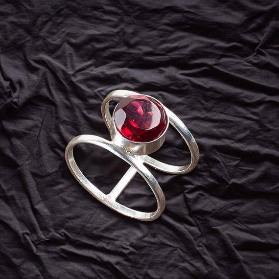 Handmade Pink Rubellite Ring: 925 Sterling Silver Pink Gemstone Jewelry