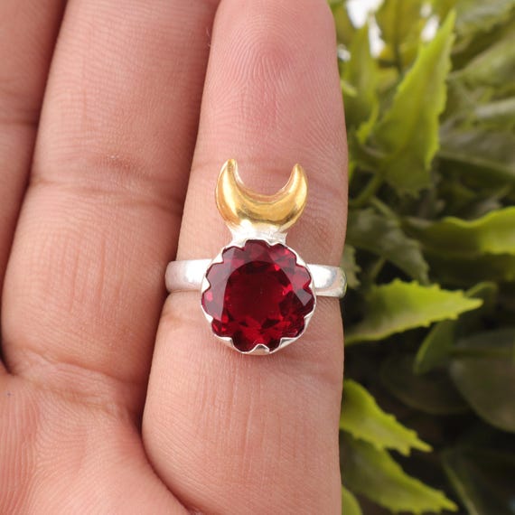 Handmade Pink Rubellite Ring: 925 Sterling Silver Pink Gemstone Jewelry