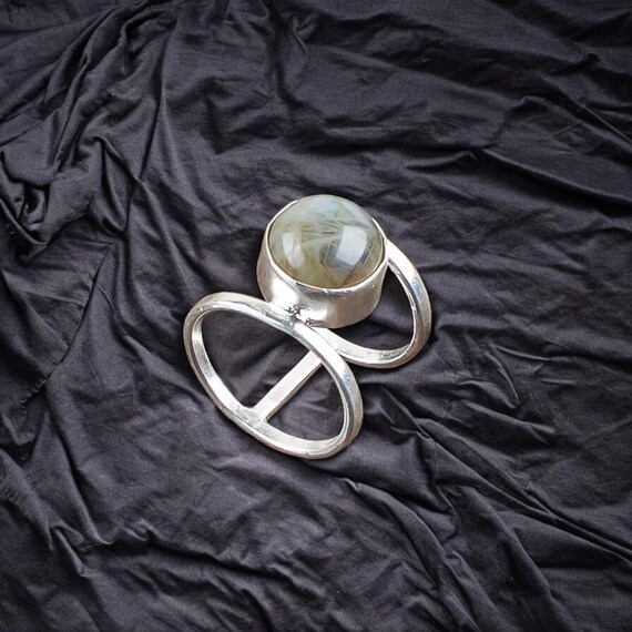 Handmade Labradorite Ring: 925 Sterling Silver Fire Gemstone Jewelry