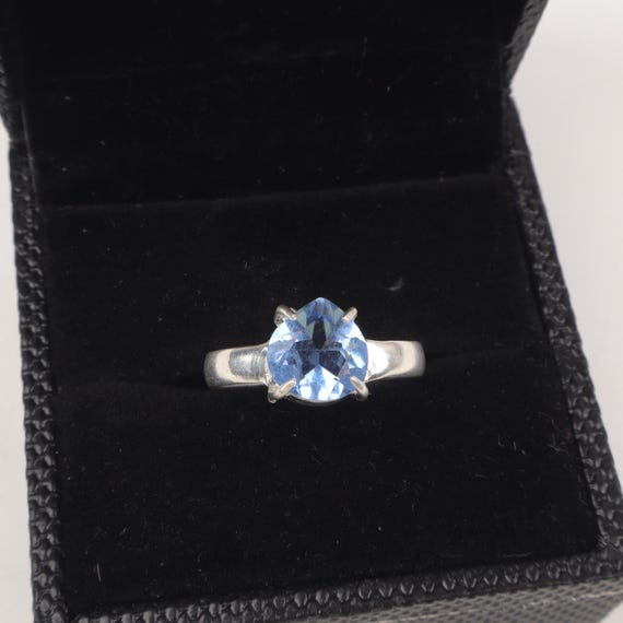 Handmade Tanzanite Ring: 925 Sterling Silver Blue Gemstone Jewelry