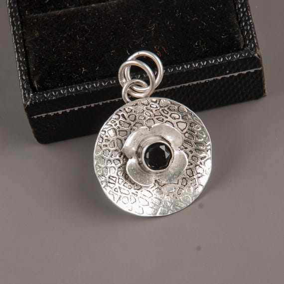 Handmade Black Onyx Pendant: 925 Sterling Silver Gemstone Jewelry