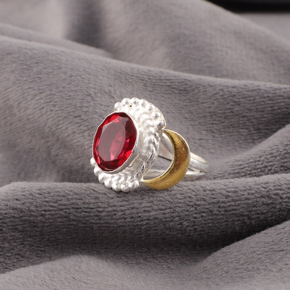 Handmade Pink Rubellite Ring: 925 Sterling Silver Pink Gemstone Jewelry