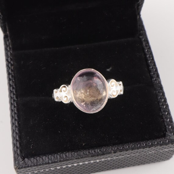 Handmade Ametrine Ring: 925 Sterling Silver Purple Gemstone Jewelry