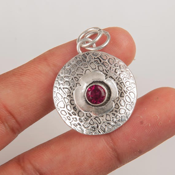Handmade Pink Tourmaline Pendant: 925 Sterling Silver Gemstone Jewelry