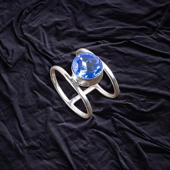 Handmade Tanzanite Ring: 925 Sterling Silver Blue Gemstone Jewelry
