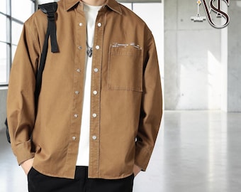 Printed Button Shirt | Casual Long Sleeve Top | Daily Wear | Y2K Streetwear Style