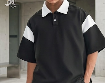 Polo holgado / Camiseta informal de manga corta / Para uso diario / Estilo urbano moderno Y2K