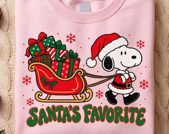 Snoopy Christmas PNG, Christmas Sleigh PNG, Vintage Christmas Clipart, Cute Holiday Shirt PNG, Santa Christmas Png, Xmas Sublimation