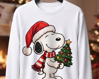 Snoopy Christmas PNG, Christmas Tree PNG, Cute Holiday Shirt PNG, Vintage Christmas Sublimation,Trendy Xmas Digital Download,Merry Christmas