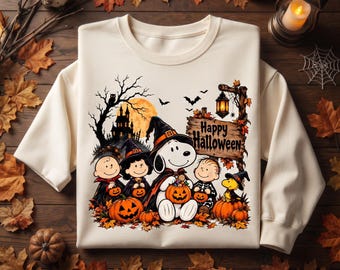 Snoopy Halloween PNG, Peanuts Halloween PNG, Friends PNG, Vintage Fall Shirt, Spooky Fall Sublimation Png, Girly Halloween Digital Download
