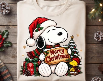 Snoopy Christmas PNG, Preppy Christmas PNG, Merry Christmas Shirt, Peanuts Christmas Clipart, Xmas PNG, Holiday Sublimation