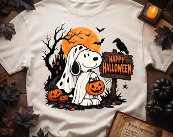 Snoopy Halloween PNG, Ghost Snoopy PNG,Retro Halloween PNG,Spooky Halloween Shirt Design,Vintage Halloween Sublimation,Fall Digital Download