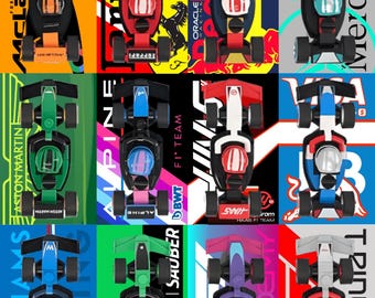 2025 Formel 1 Speed Champions (2024 F1-mästerskapet) - Alla bilar i ett tryck, INTE INDIVIDUELLA TRYCK - 50 x 70 cm Ikea-storlek