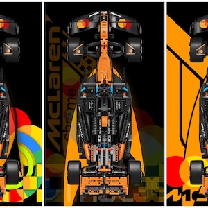 McLaren MCL39 F1®-bil (42228) - Technic-bil i skala 1:8 - Mall för digital bakgrundsutskrift av displayram (+ IKEA-ramkompatibel)