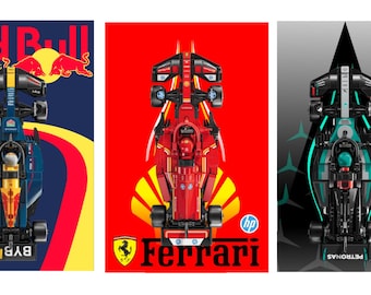 Paket med INDIVIDUELLA TRYCK - 2025 Formel 1 Lego Speed Champions (2024 F1-mästerskapet)