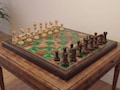 Epoxy Wooden Chess Set, Handmade Chess Board with Weighted Pieces, Luxury Walnut Resin Chess Set Gift