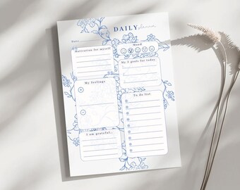 Self-Care Planner | 6-Page Printable Wellness Journal | Self Care Routine, Mood Tracker, 30-Day Challenge | Instant Download