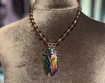 Rainbow Magic Cicada Necklace
