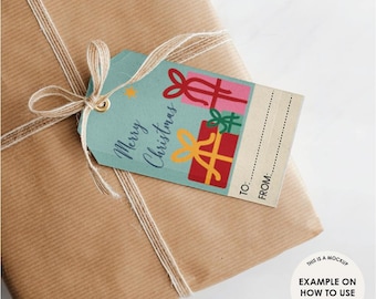 Printable Christmas Gift Tags – 8 Festive Designs (PDF)