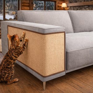 Adhesive Cat Scratch Pad – Furniture Protector For Couch – Clear & Unbranded